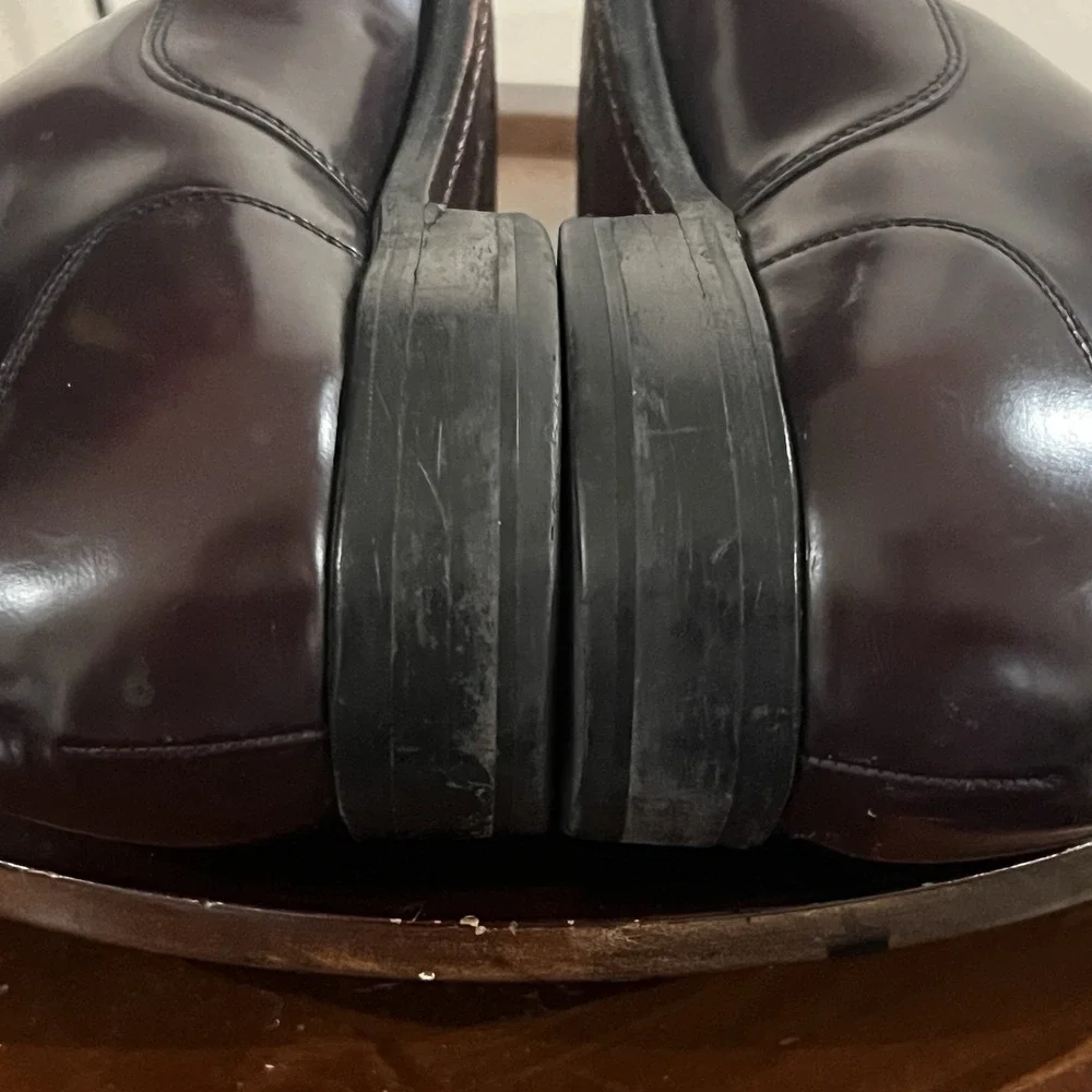 Florsheim Imperial Mens Burgundy Leather Cap Toe Oxford Dress Shoes 630968 10 D‎